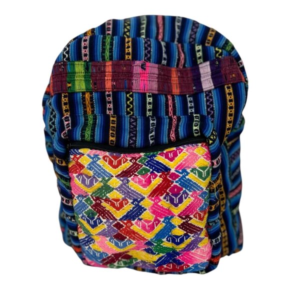 Creaciones "Mini" Casita Unique Made in Guatemala Backpack 100% Cotton Colorful - Picture 1 of 11